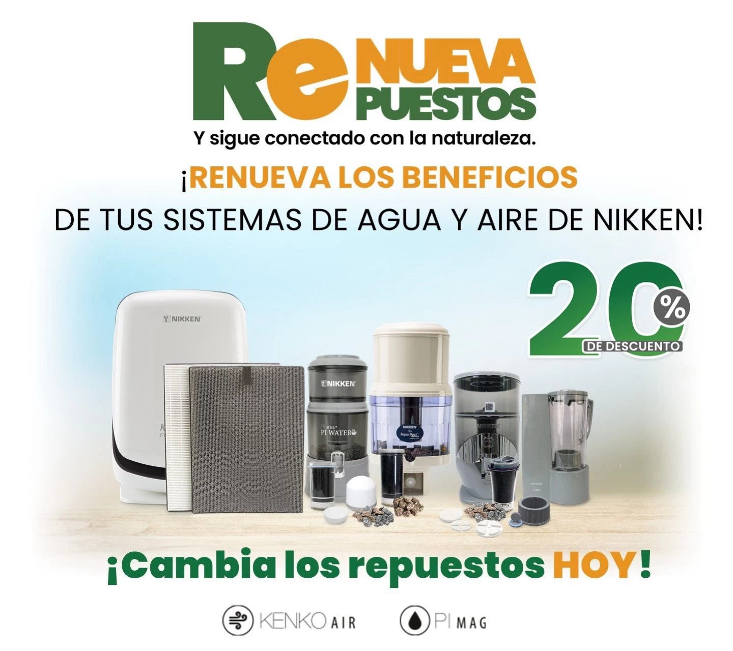 DESCUENTO DEL 20% EN LOS REPUESTOS NIKKEN